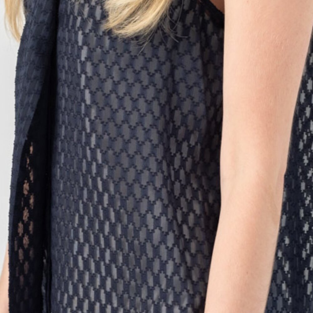 L'AGENCE Natalia Necktie Blouse in Midnight - Picture 4 of 4